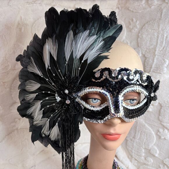 Handmade Designer Masquerade Mask Gypsy Renaissance Wearable Art - Picture 1 of 11